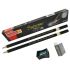 Camlin Supreme Super Dark Pencils With Free Eraser And Sharpener Pack Of 10 Pc