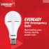 Eveready Emergency LED Bulb 9 Watt Rechargeable Cool Daylight White Round Base B22 1 Pc