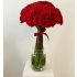 F2C Surprise-You 25 Red Roses Wrapped With Red Ribbon in Vase