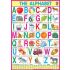 The Alphabet Calendar / Chart For Kids / Kinder Garten Children With Plastic Handle Top & Bottom 1 Pc